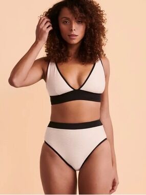 Sanctuary Black White Bikini Small  A17